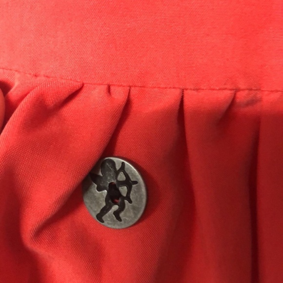 Esprit Modal Red Wrap Crossed Back MIDI Dress - Picture 5 of 8